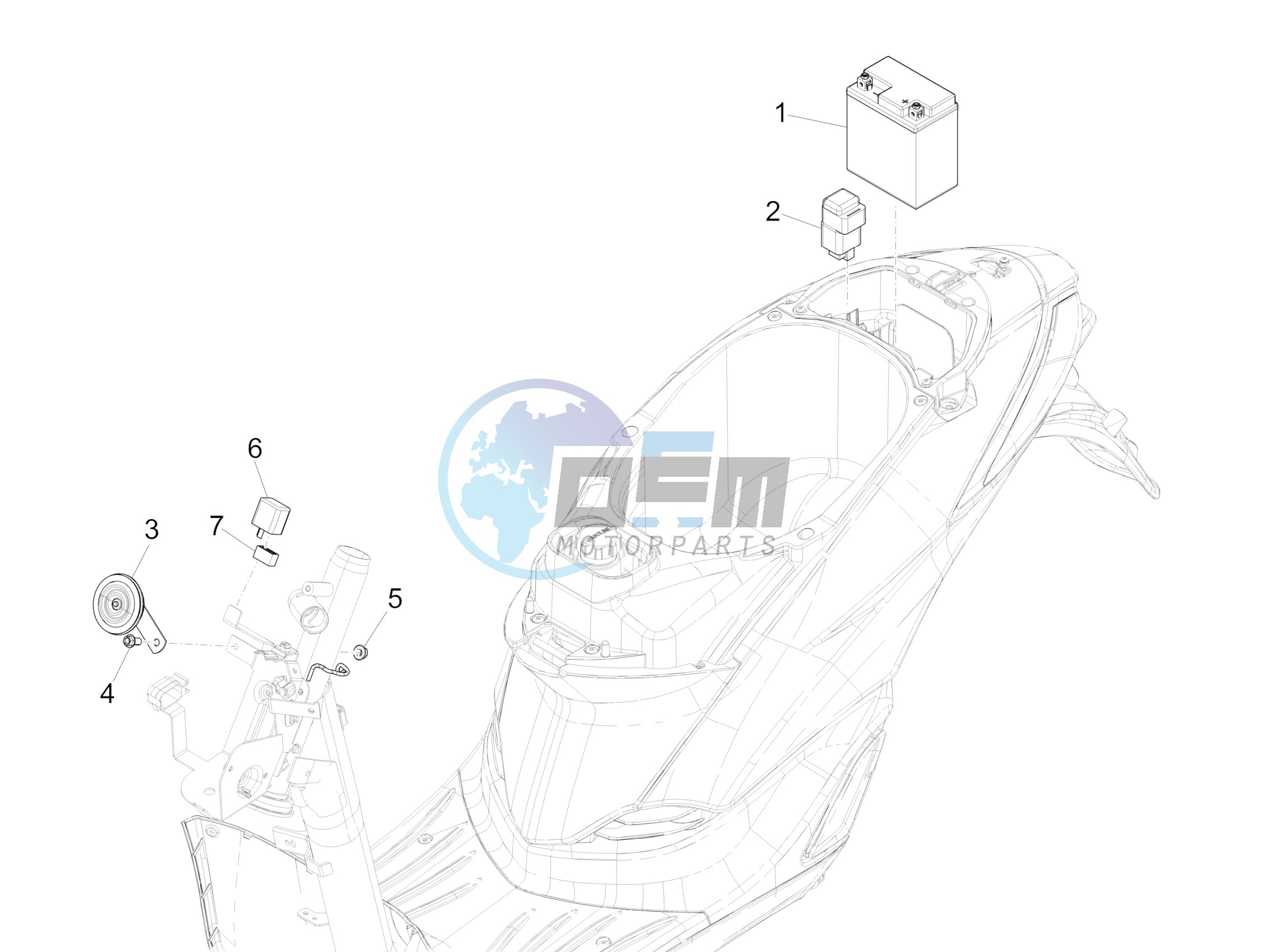 Remote control switches - Battery - Horn