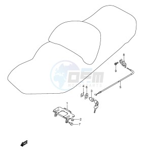 AN400 (E2) Burgman drawing SEAT SUPPORT BRACKET (MODEL K1 K2)