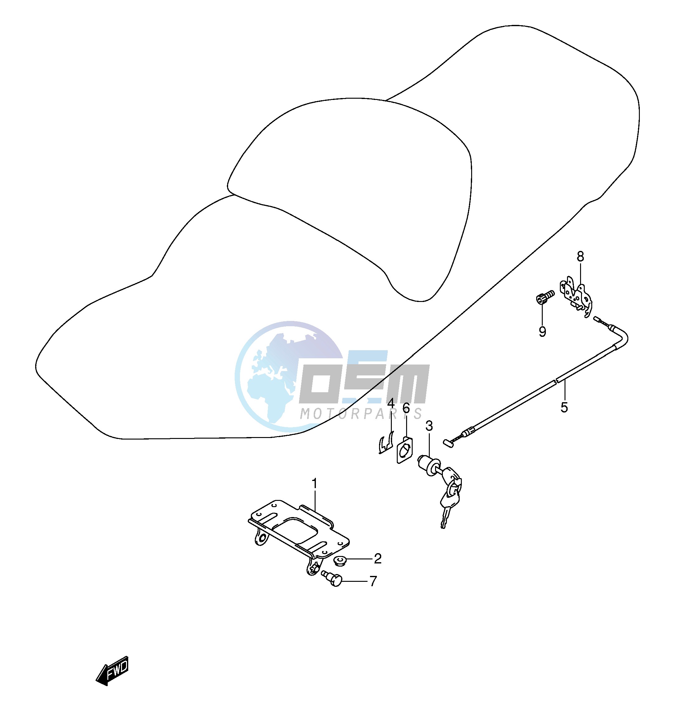 SEAT SUPPORT BRACKET (MODEL K1 K2)