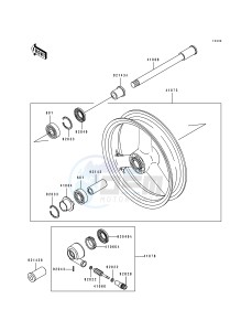 ZX 750 K [NINJA ZX-7R] (K1-K2) [NINJA ZX-7R] drawing FRONT HUB