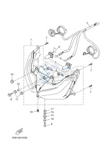 YPR125RA XMAX 125 ABS EVOLIS 125 ABS (2DMH 2DMH) drawing HEADLIGHT