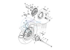 XVS A DRAG STAR CLASSIC 650 drawing REAR WHEEL