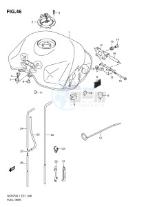 GSR750 (E21) drawing FUEL TANK (GSR750L1 E24)