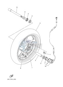 XP500 T-MAX 530 (59CF) drawing FRONT WHEEL