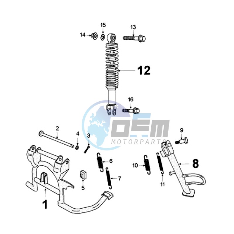 REAR SHOCK AND STAND