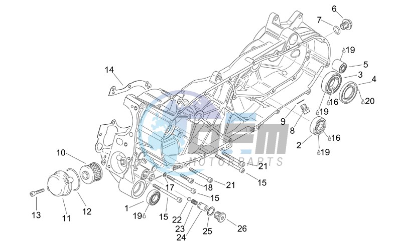 Central semi - crankcase