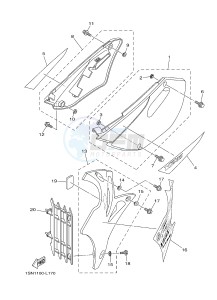 YZ85 YZ85LW (1SP1 1SP3) drawing SIDE COVER