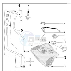 TWEET 50 A X drawing TANK AND FUEL PUMP