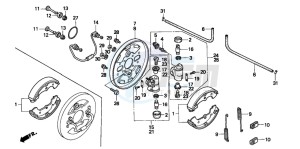 TRX300FW FOURTRAX drawing FRONT BRAKE PANEL (TRX300FW)