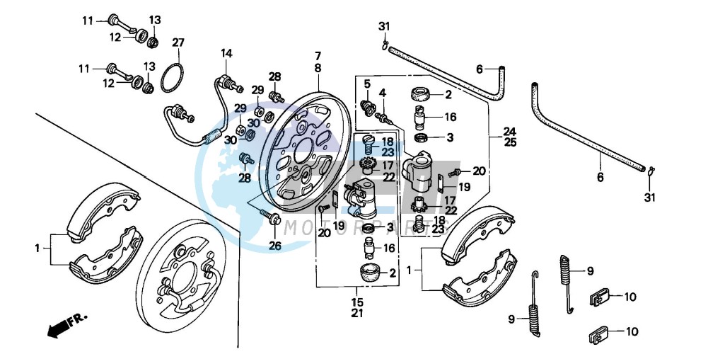 FRONT BRAKE PANEL (TRX300FW)