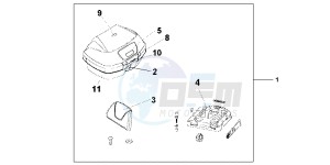 NT700VB drawing TOP BOX 45L SHASTA WHITE