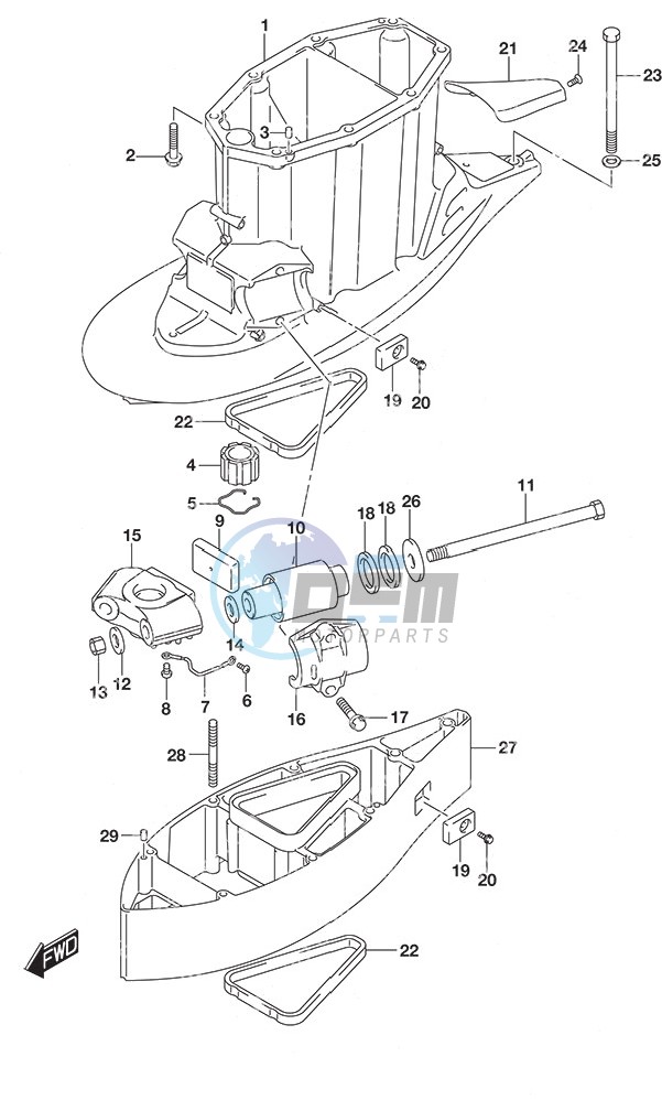 Drive Shaft Housing w/Transom (XX)