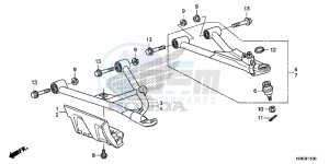 TRX500FA5G TRX500FA Europe Direct - (ED) drawing FRONT ARM