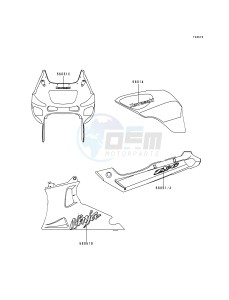 ZX 600 E [NINJA ZX-6] (E4-E6) [NINJA ZX-6] drawing DECALS-- RED- --- ZX600-E5- -