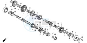 CG125 drawing TRANSMISSION