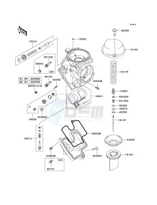 ZX 600 J [ZZR600] (J6F-J8F) J8F drawing CARBURETOR PARTS