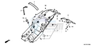 VFR800XC drawing REAR FENDER