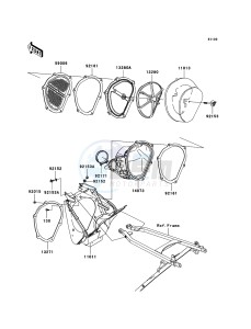 KX250F KX250T6F EU drawing Air Cleaner