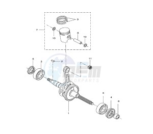 BW'S 50 drawing CRANKSHAFT AND PISTON