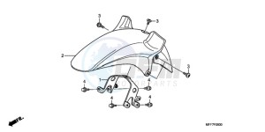 XL700VA9 UK - (E / ABS MKH) drawing FRONT FENDER