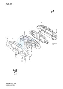 AN400 (E2) Burgman drawing SPEEDOMETER (AN400K7 ZK7 K8 ZK8 K9 L0)
