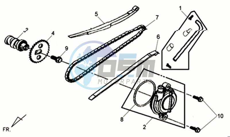 CHAIN / CHAIN TENSIONER / CHAIN GUIDE