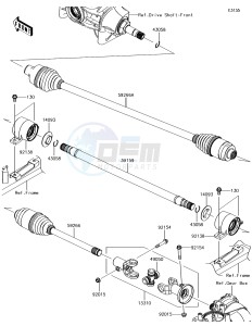 MULE PRO-DXT KAF1000BHF EU drawing Drive Shaft-Propeller