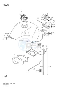 GSX1300R (E2) Hayabusa drawing FUEL TANK (GSX1300RL1 E24)