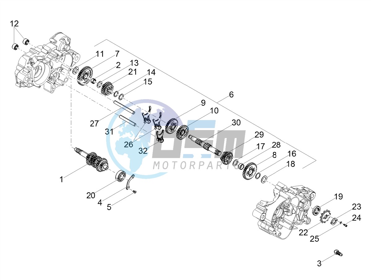 Gear box - Gear assembly