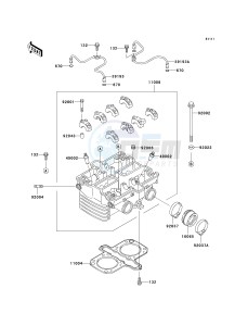 EN 500 C [VULCAN 500 LTD] (C6-C9) [VULCAN 500 LTD] drawing CYLINDER HEAD