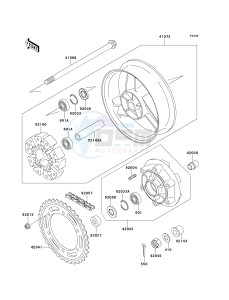 ZX 1100 E [GPZ 1100] (E1-E3) [GPZ 1100] drawing REAR WHEEL_CHAIN