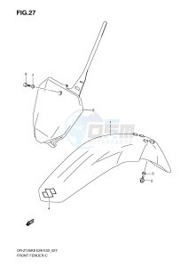 DR-Z125 (E28-E33) drawing FRONT FENDER