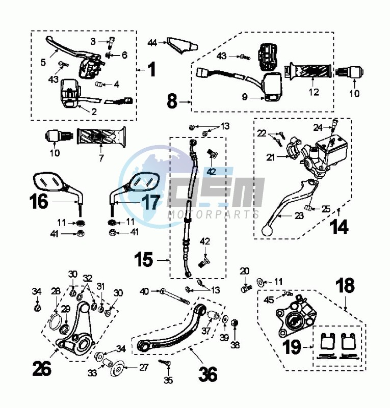 BRAKE CALIPER * BRAKE LEVER DOMINO *