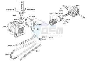 AGILITY 50 10 inch Netherlands drawing Cylinder  - Piston  - Crankshaft