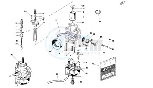 RAPTOR EU2 125 drawing CARBURETOR