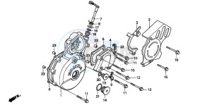 SLR650 drawing LEFT CRANKCASE COVER