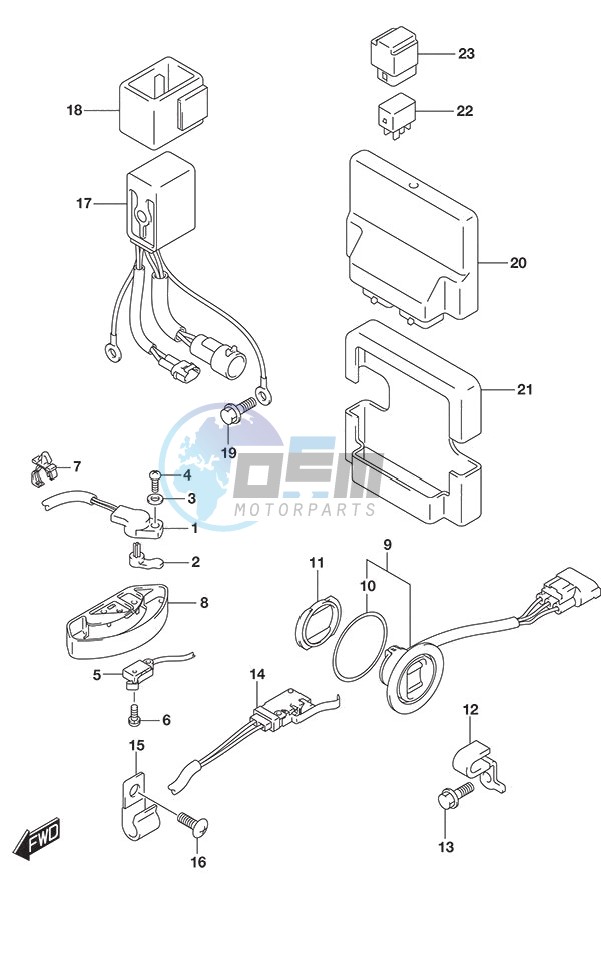 PTT Switch/Engine Control Unit