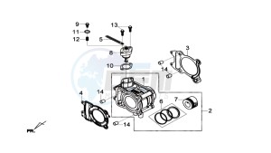 GTS 125I drawing CYLINDER MET PISTON