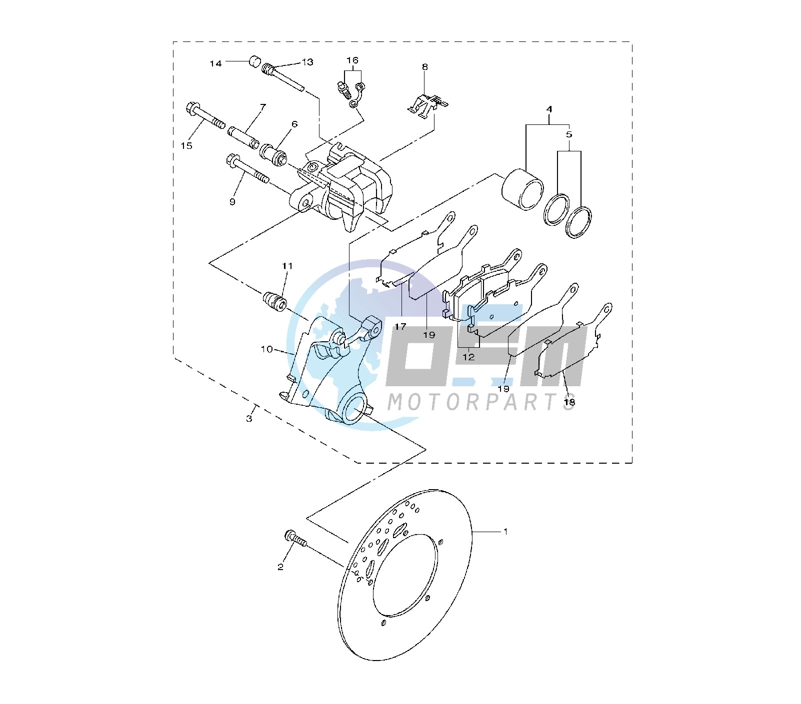 REAR BRAKE CALIPER