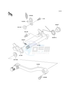 KX 100 A [KX100 MONSTER ENERGY] (A6F - A9FA) D9FA drawing GEAR CHANGE MECHANISM