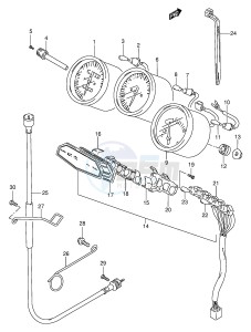 GSX600F (E2) Katana drawing SPEEDOMETER