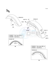 VN 1500 E [VULCAN 1500 CLASSIC] (E7) [VULCAN 1500 CLASSIC] drawing FENDERS