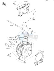 KAF 540 E [MULE 2030] (E1) [MULE 2030] drawing CYLINDER HEAD