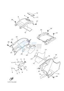 YFM700FWAD YFM7FGPB GRIZZLY 700 EPS (1HPD 1HPE) drawing SIDE COVER