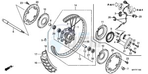 XL700V9 France - (F / CMF SPC) drawing FRONT WHEEL