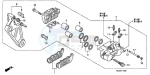 ST1300A9 CH / ABS MME - (CH / ABS MME) drawing REAR BRAKE CALIPER