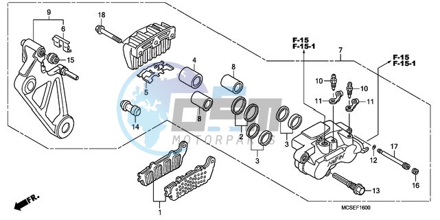 REAR BRAKE CALIPER