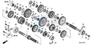 VFR1200FC drawing TRANSMISSION (VFR1200F)