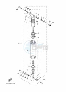 YZ125 (B0VB) drawing REAR SUSPENSION