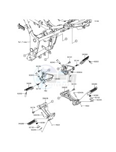 NINJA 300 EX300AGFA XX (EU ME A(FRICA) drawing Footrests